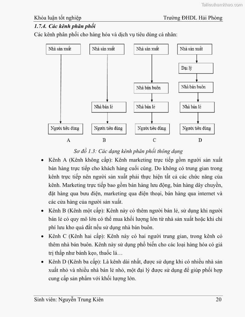 Khóa luận tốt nghiệp quản trị doanh nghiệp Hoàn thiện công tác marketing tại Công ty TNHH thương mại dịch vụ du lịch Khánh Trình - 3 Trang 30
