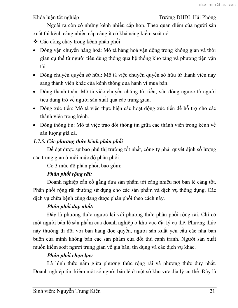 Khóa luận tốt nghiệp quản trị doanh nghiệp Hoàn thiện công tác marketing tại Công ty TNHH thương mại dịch vụ du lịch Khánh Trình - 3 Trang 31