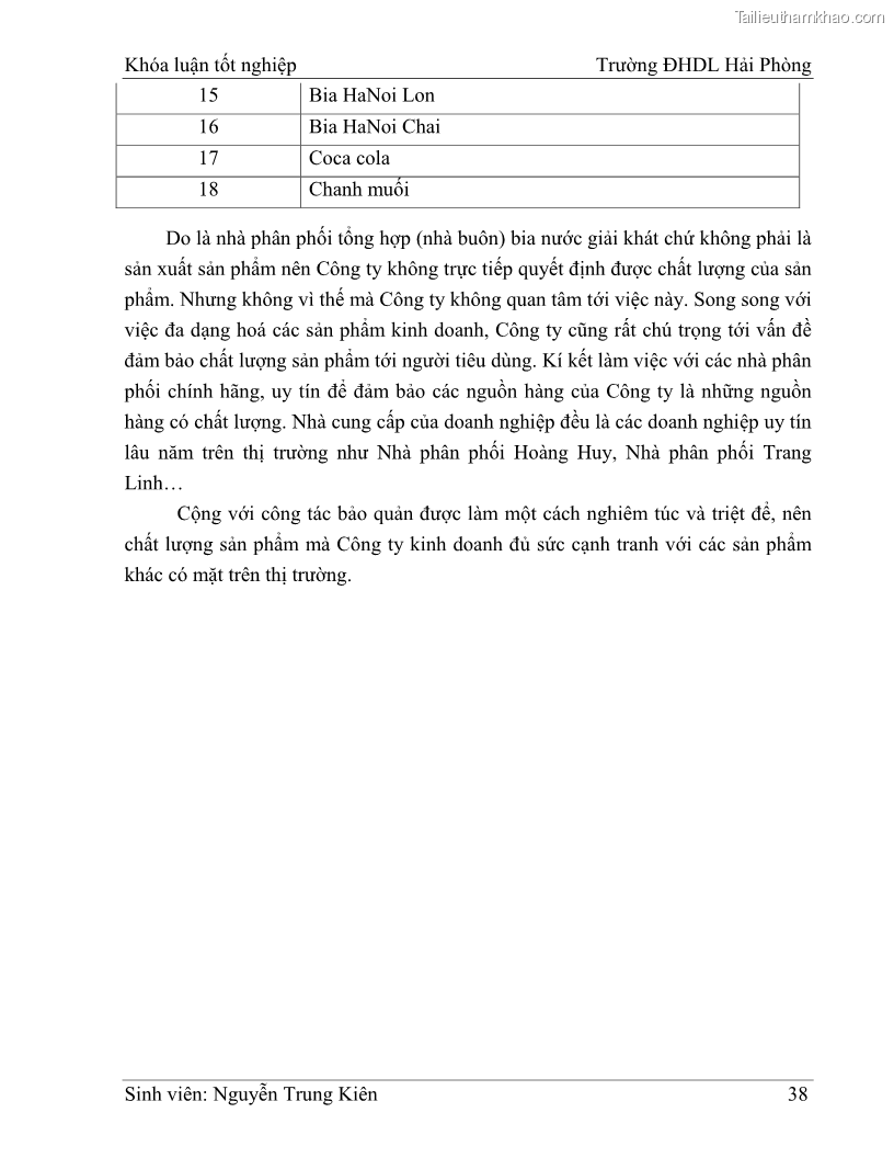 Khóa luận tốt nghiệp quản trị doanh nghiệp Hoàn thiện công tác marketing tại Công ty TNHH thương mại dịch vụ du lịch Khánh Trình - 4 Trang 48