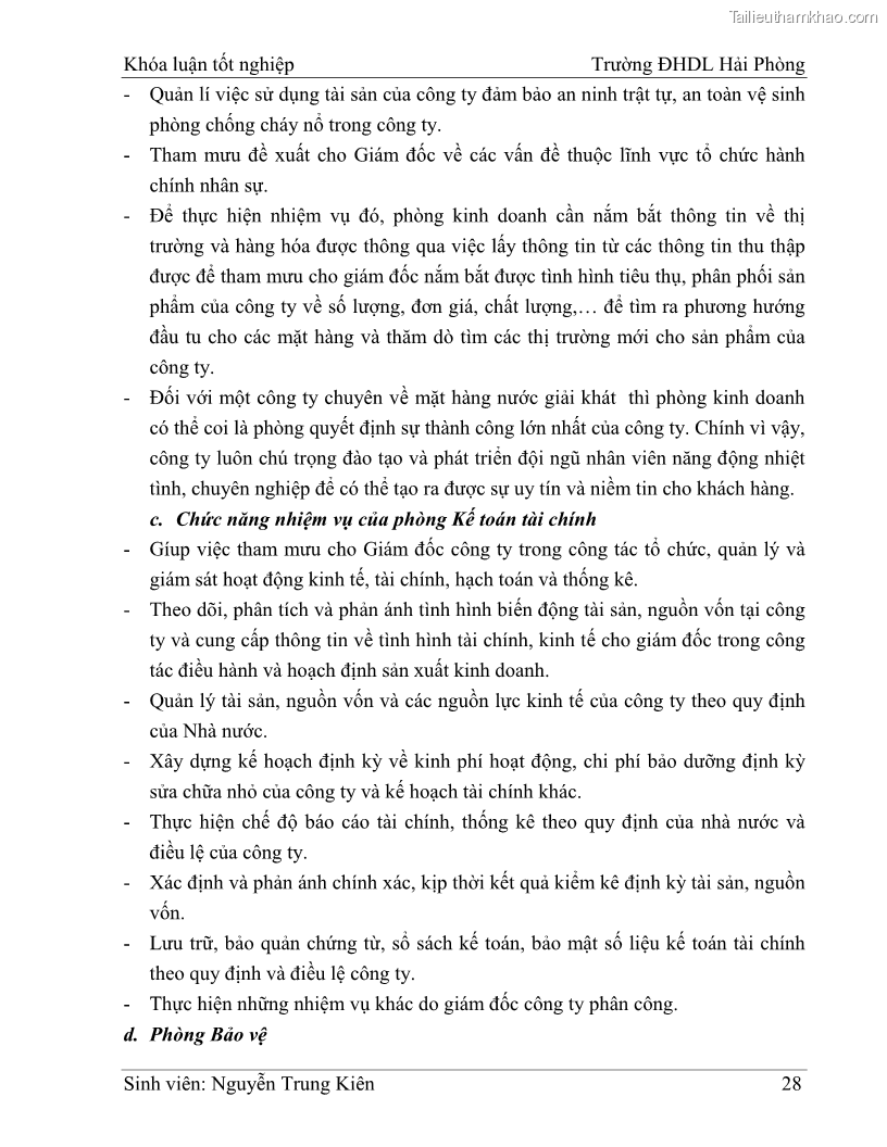 Khóa luận tốt nghiệp quản trị doanh nghiệp Hoàn thiện công tác marketing tại Công ty TNHH thương mại dịch vụ du lịch Khánh Trình - 4 Trang 38