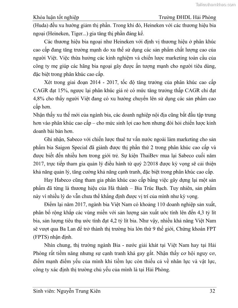 Khóa luận tốt nghiệp quản trị doanh nghiệp Hoàn thiện công tác marketing tại Công ty TNHH thương mại dịch vụ du lịch Khánh Trình - 4 Trang 42