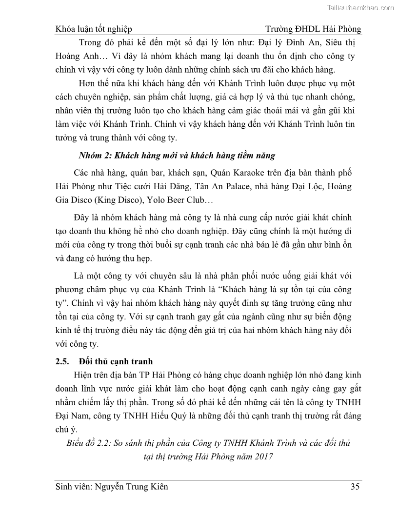 Khóa luận tốt nghiệp quản trị doanh nghiệp Hoàn thiện công tác marketing tại Công ty TNHH thương mại dịch vụ du lịch Khánh Trình - 4 Trang 45