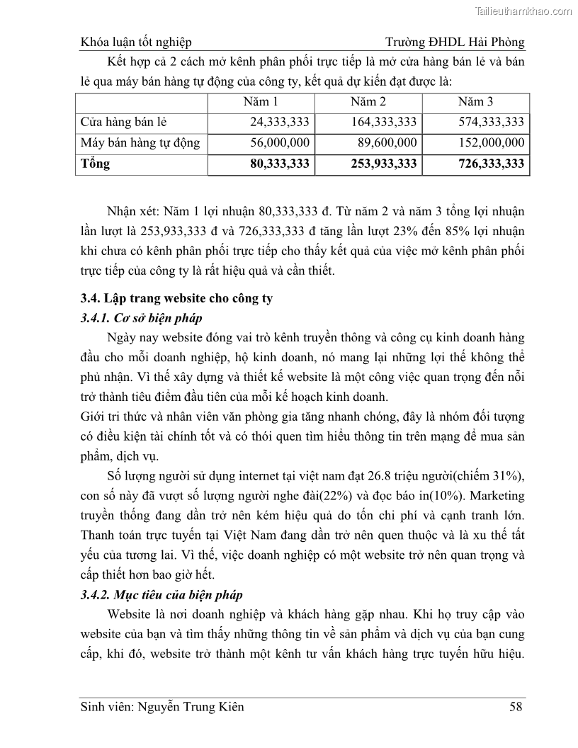 Khóa luận tốt nghiệp quản trị doanh nghiệp Hoàn thiện công tác marketing tại Công ty TNHH thương mại dịch vụ du lịch Khánh Trình - 6 Trang 68