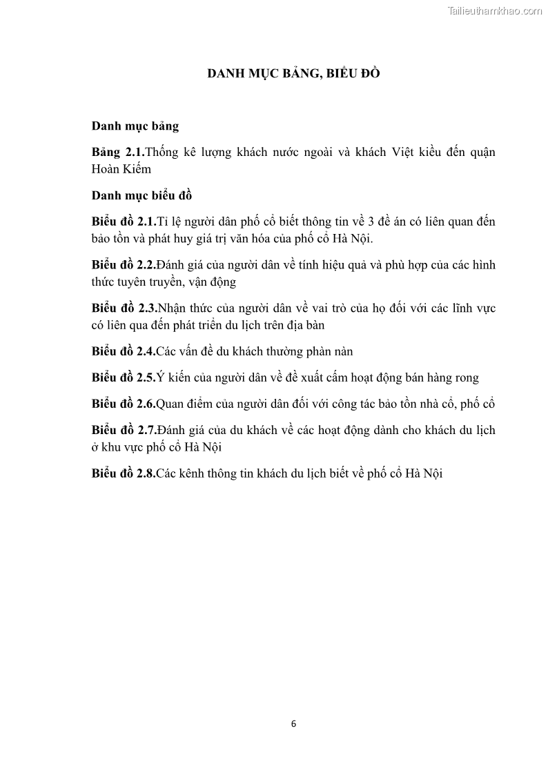 Luận văn thạc sĩ du lịch Nghiên cứu công tác quản lý nhà nước về du lịch ở khu vực phố cổ Hà Nội - 1 Trang 8