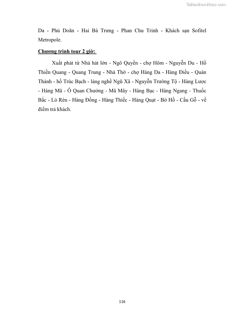 Luận văn thạc sĩ du lịch Nghiên cứu công tác quản lý nhà nước về du lịch ở khu vực phố cổ Hà Nội - 10 Trang 118