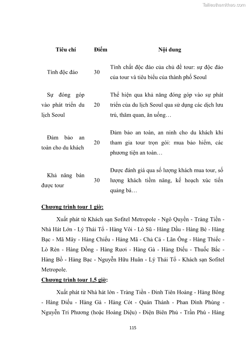 Luận văn thạc sĩ du lịch Nghiên cứu công tác quản lý nhà nước về du lịch ở khu vực phố cổ Hà Nội - 10 Trang 117