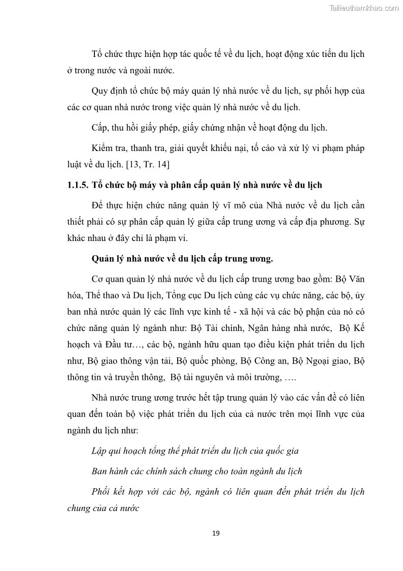 Luận văn thạc sĩ du lịch Nghiên cứu công tác quản lý nhà nước về du lịch ở khu vực phố cổ Hà Nội - 2 Trang 21