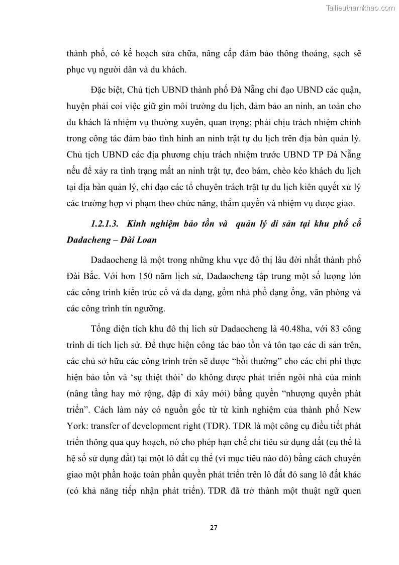 Luận văn thạc sĩ du lịch Nghiên cứu công tác quản lý nhà nước về du lịch ở khu vực phố cổ Hà Nội - 3 Trang 29