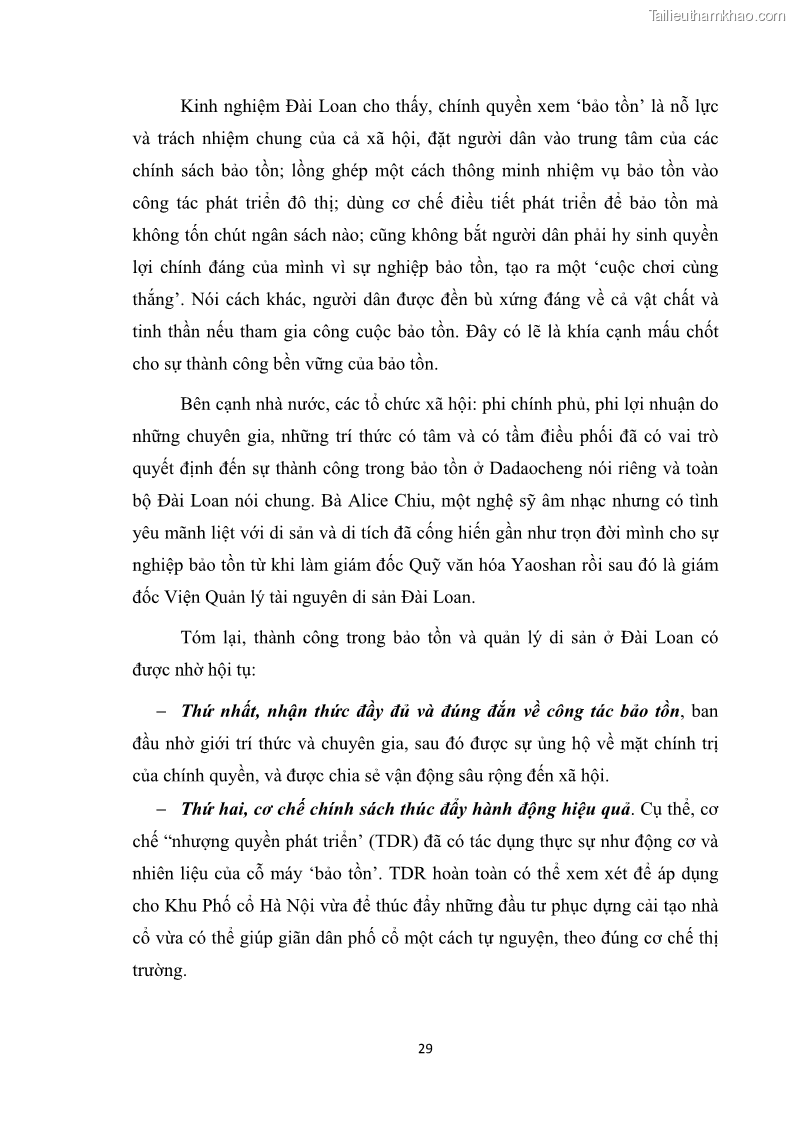 Luận văn thạc sĩ du lịch Nghiên cứu công tác quản lý nhà nước về du lịch ở khu vực phố cổ Hà Nội - 3 Trang 31