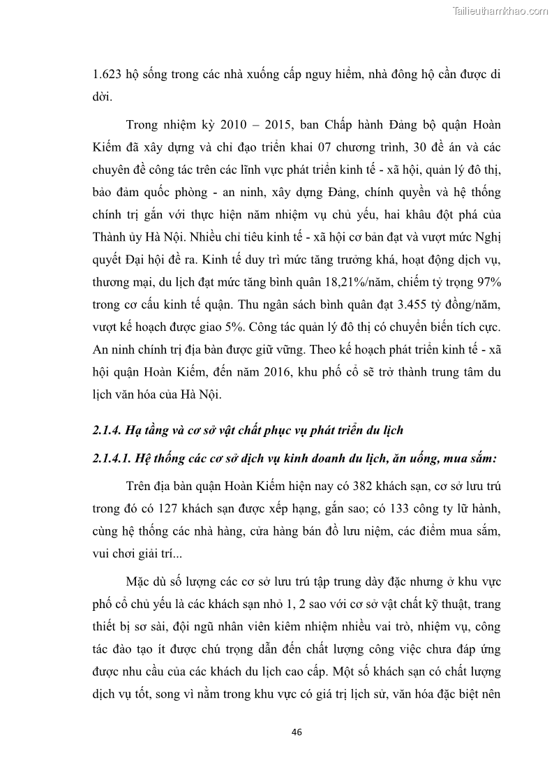 Luận văn thạc sĩ du lịch Nghiên cứu công tác quản lý nhà nước về du lịch ở khu vực phố cổ Hà Nội - 4 Trang 48