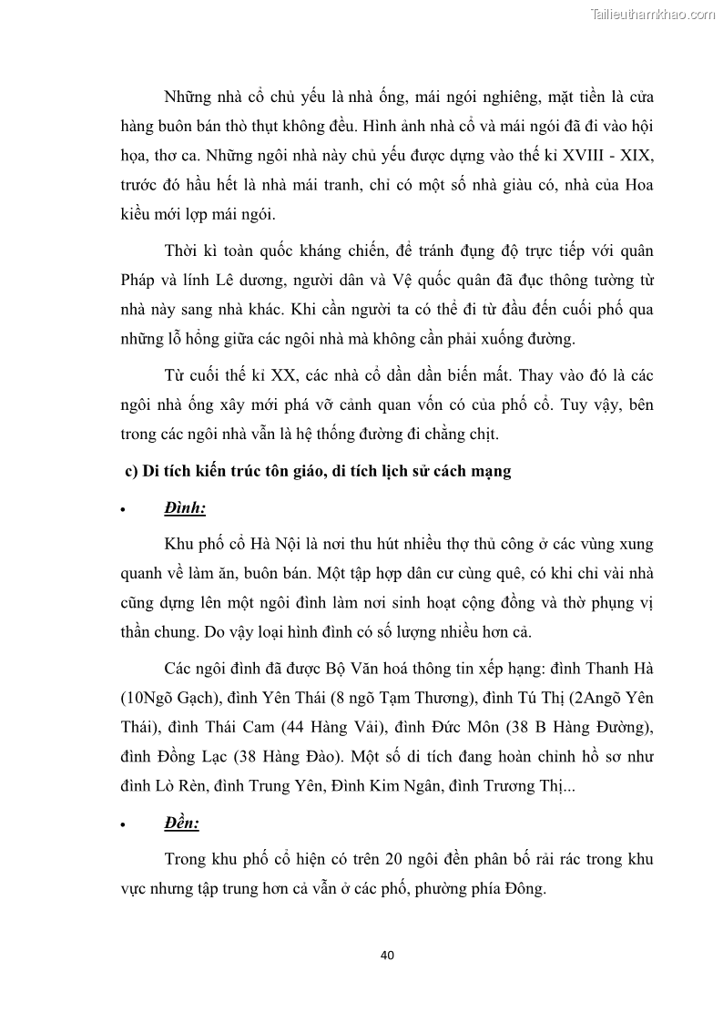 Luận văn thạc sĩ du lịch Nghiên cứu công tác quản lý nhà nước về du lịch ở khu vực phố cổ Hà Nội - 4 Trang 42