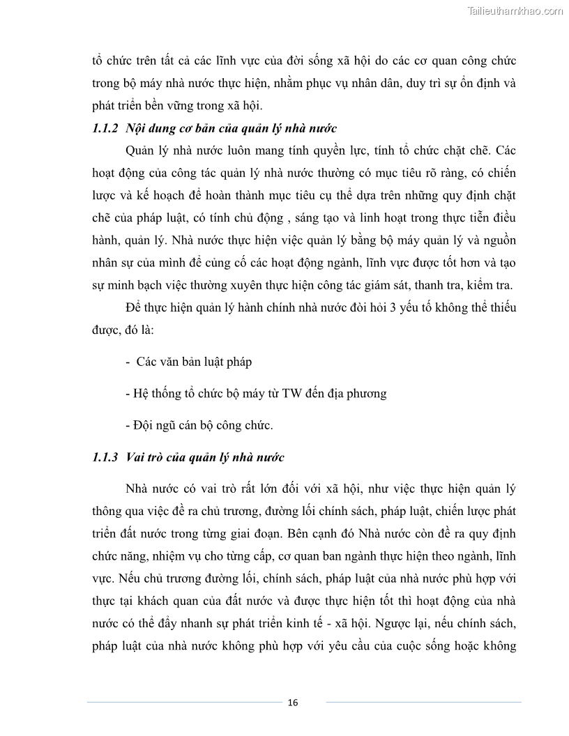 Luận văn Thạc sĩ Du lịch Nghiên cứu công tác quản lý nhà nước về du lịch của tỉnh Bắc Ninh - 2 Trang 16
