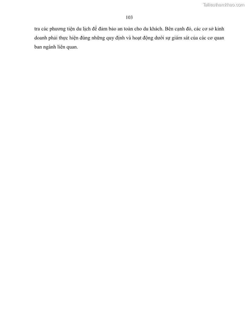 Luận văn thạc sĩ quản lý công Quản lý nhà nước về du lịch trên địa bàn tỉnh Bến Tre - 10 Trang 110