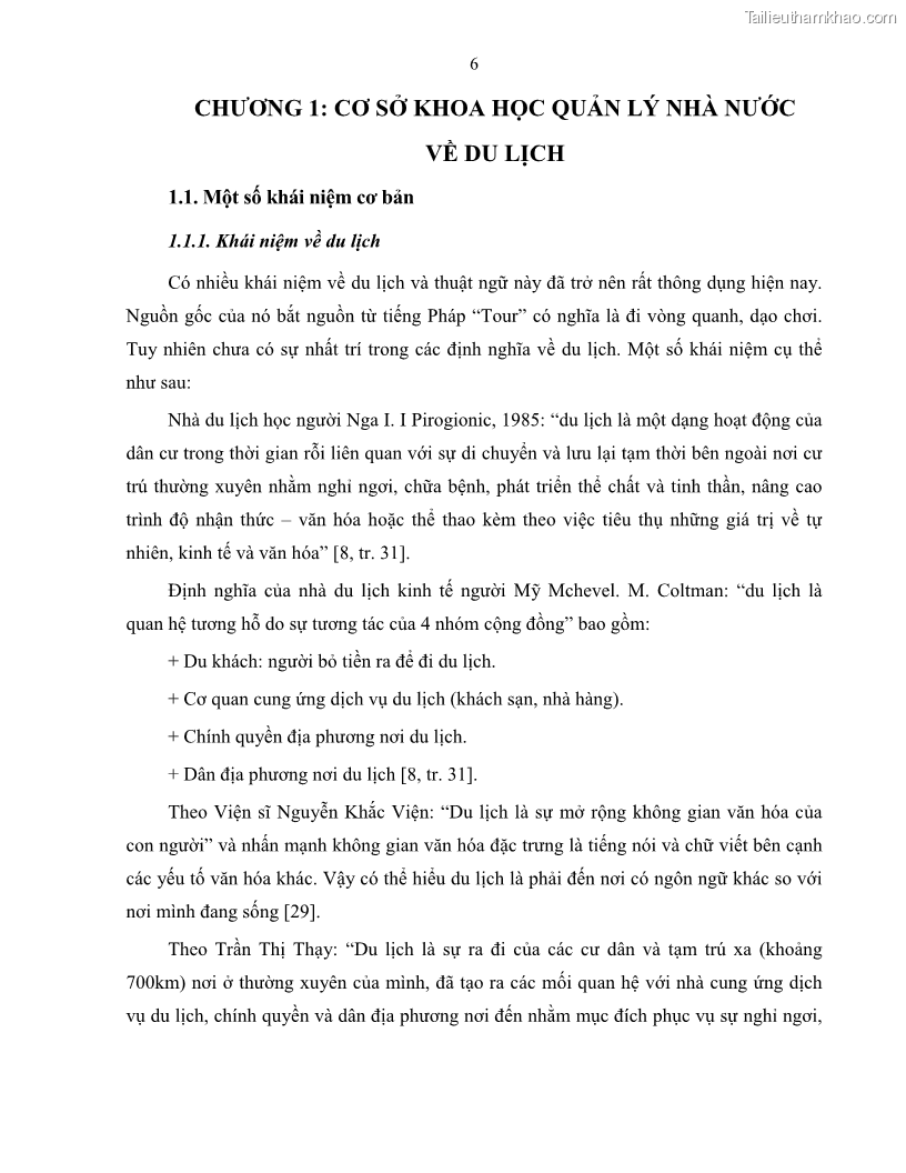 Luận văn thạc sĩ quản lý công Quản lý nhà nước về du lịch trên địa bàn tỉnh Bến Tre - 2 Trang 15