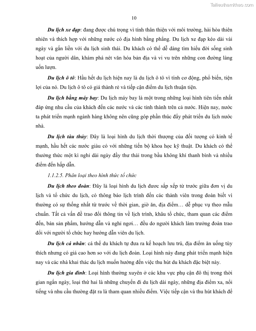 Luận văn thạc sĩ quản lý công Quản lý nhà nước về du lịch trên địa bàn tỉnh Bến Tre - 2 Trang 19