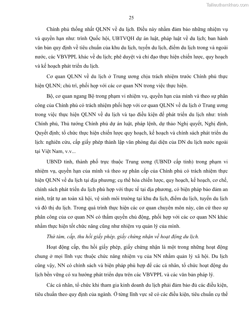 Luận văn thạc sĩ quản lý công Quản lý nhà nước về du lịch trên địa bàn tỉnh Bến Tre - 3 Trang 34