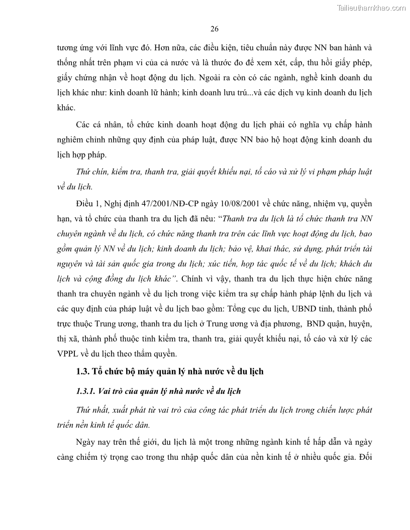 Luận văn thạc sĩ quản lý công Quản lý nhà nước về du lịch trên địa bàn tỉnh Bến Tre - 3 Trang 35