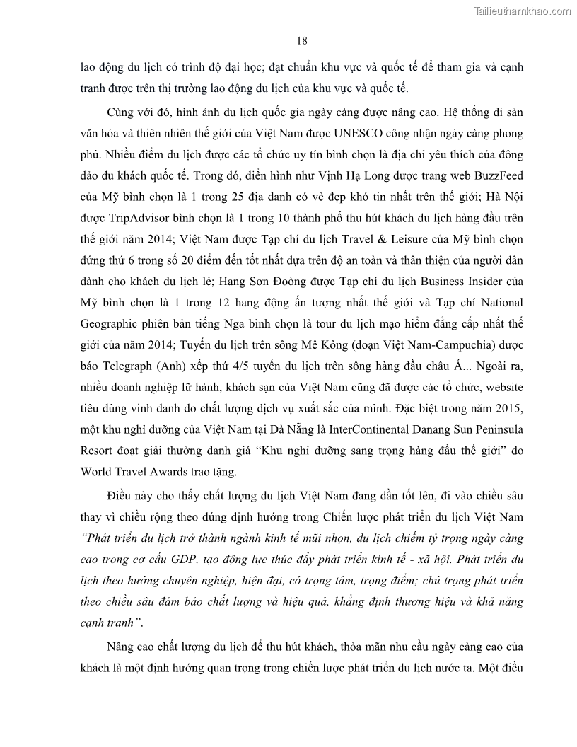 Luận văn thạc sĩ quản lý công Quản lý nhà nước về du lịch trên địa bàn tỉnh Bến Tre - 3 Trang 27