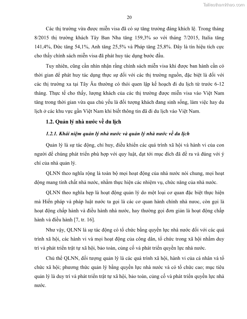 Luận văn thạc sĩ quản lý công Quản lý nhà nước về du lịch trên địa bàn tỉnh Bến Tre - 3 Trang 29
