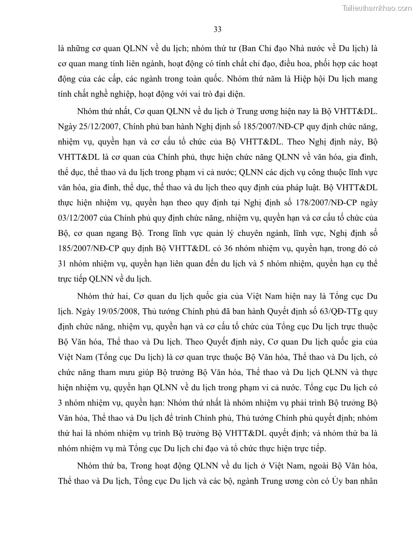Luận văn thạc sĩ quản lý công Quản lý nhà nước về du lịch trên địa bàn tỉnh Bến Tre - 4 Trang 42