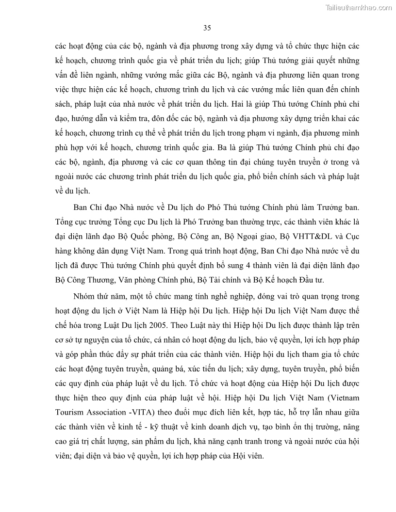 Luận văn thạc sĩ quản lý công Quản lý nhà nước về du lịch trên địa bàn tỉnh Bến Tre - 4 Trang 44