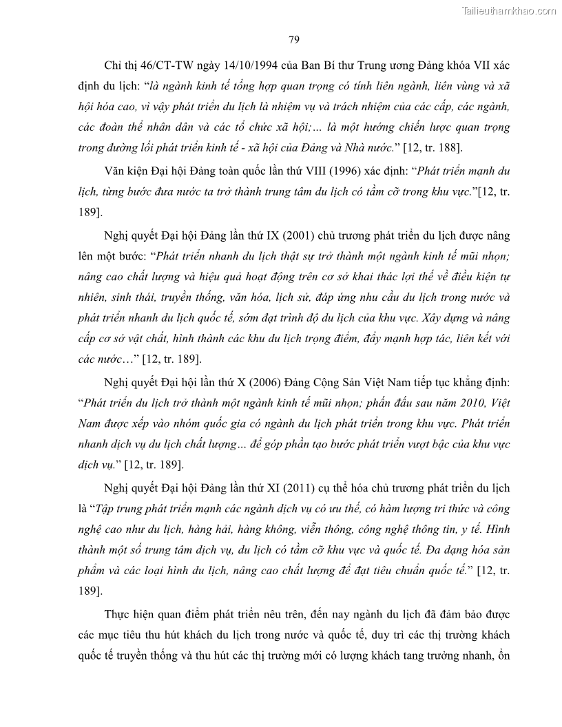 Luận văn thạc sĩ quản lý công Quản lý nhà nước về du lịch trên địa bàn tỉnh Bến Tre - 8 Trang 86