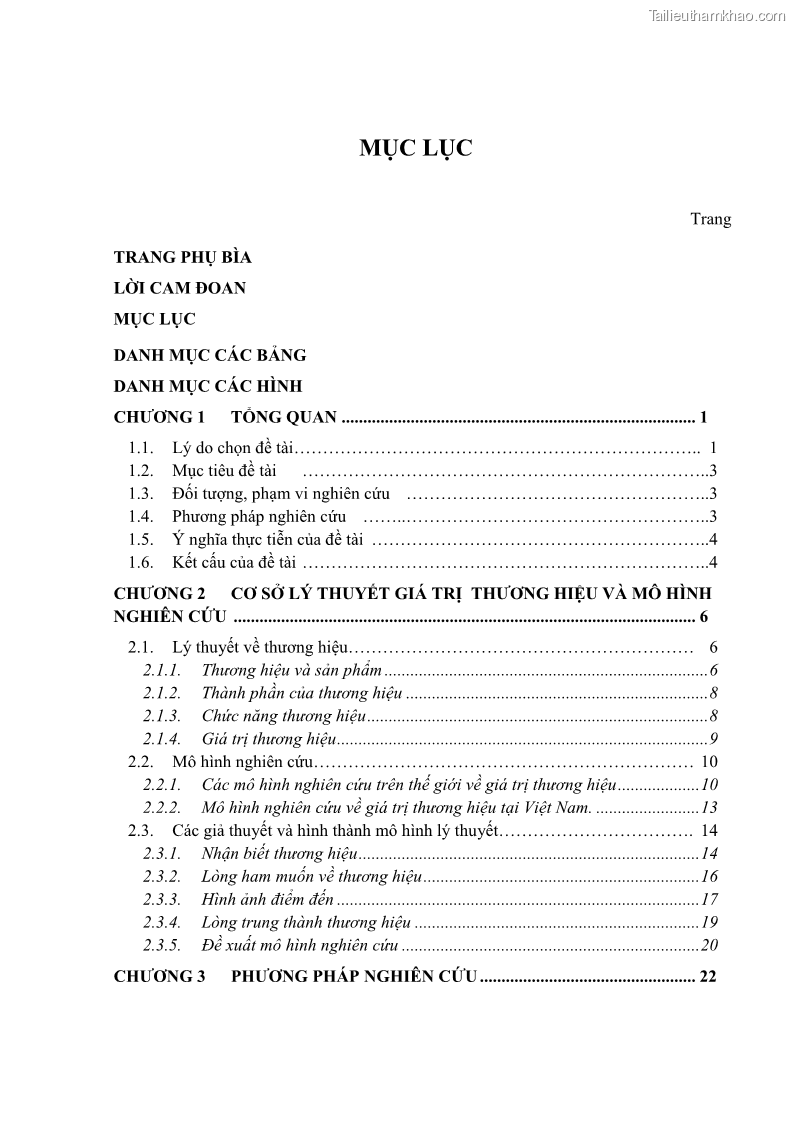Luận văn thạc sĩ kinh tế Nghiên cứu mối quan hệ các yếu tố cấu thành giá trị thương hiệu du lịch - 1 Trang 4
