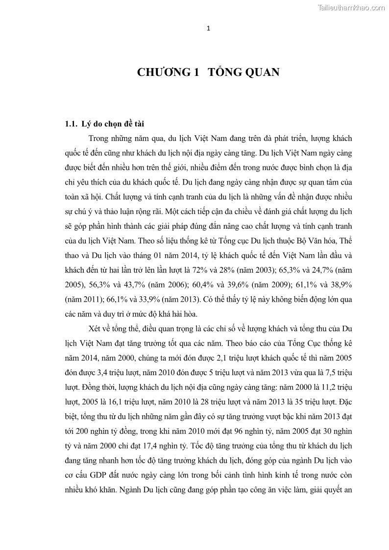 Luận văn thạc sĩ kinh tế Nghiên cứu mối quan hệ các yếu tố cấu thành giá trị thương hiệu du lịch - 1 Trang 9