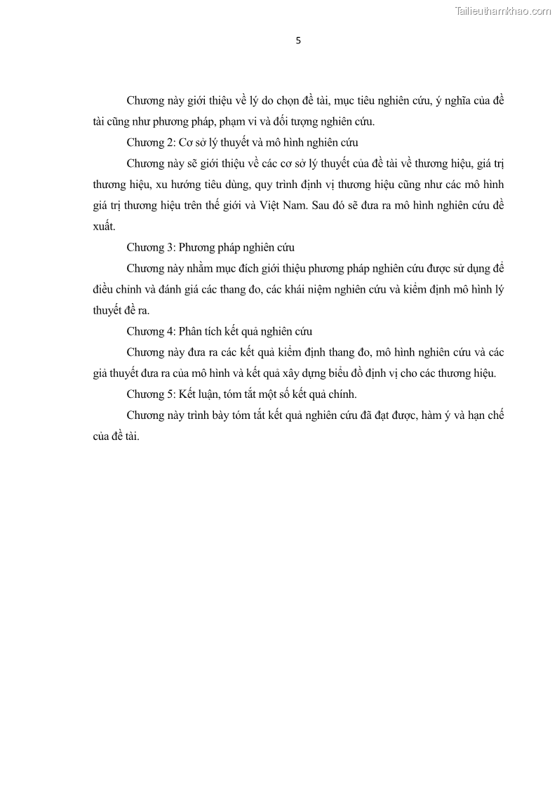 Luận văn thạc sĩ kinh tế Nghiên cứu mối quan hệ các yếu tố cấu thành giá trị thương hiệu du lịch - 2 Trang 13