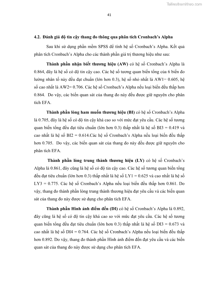 Luận văn thạc sĩ kinh tế Nghiên cứu mối quan hệ các yếu tố cấu thành giá trị thương hiệu du lịch - 5 Trang 49