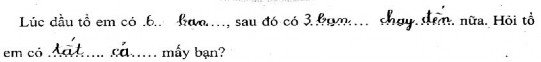 Cùng một bức tranh một nội dung toán học nhưng có HS dùng từ thêm có HS dùng 1