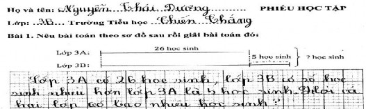 Khi giải bài tập HS lớp thực nghiệm diễn đạt câu lời giải ngắn gọn đủ 1