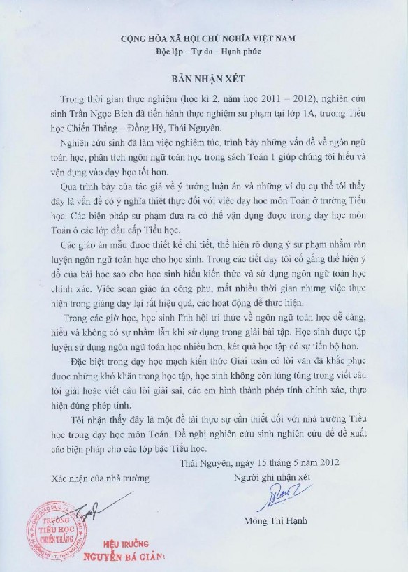 Học sinh lớp 3B hoàn thành phiếu học tập kết thúc đợt thực nghiệm sư phạm 9