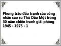 Phong trào đấu tranh của công nhân cao su Thủ Dầu Một trong 30 năm chiến tranh giải phóng 1945 - 1975 - 1