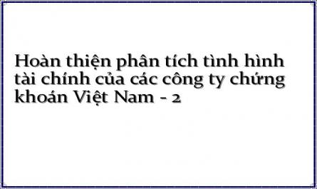 Hoàn thiện phân tích tình hình tài chính của các công ty chứng khoán Việt Nam - 2