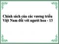 Chính sách của các vương triều Việt Nam đối với người hoa - 13