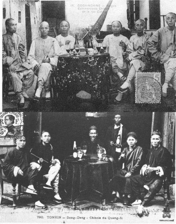 Phụ lục 8 Ảnh 1 và 2 Hai gia đình người Hoa ở Nam Kỳ và Bắc Kỳ những năm 3