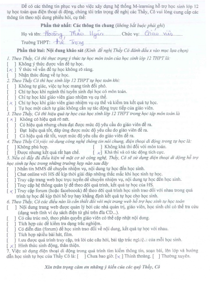 Phụ lục 5 PHIẾU KHẢO SÁT Ý KIẾN VỀ VIỆC THIẾT KẾ BIÊN TẬP HỌC LIỆU 3