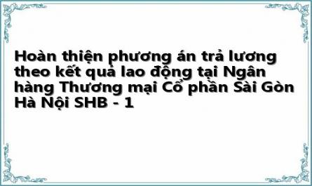 Hoàn thiện phương án trả lương theo kết quả lao động tại Ngân hàng Thương mại Cổ phần Sài Gòn Hà Nội SHB - 1