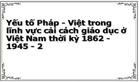 Yếu tố Pháp - Việt trong lĩnh vực cải cách giáo dục ở Việt Nam thời kỳ 1862 - 1945 - 2