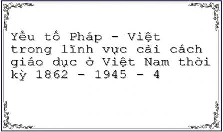 Yếu tố Pháp - Việt trong lĩnh vực cải cách giáo dục ở Việt Nam thời kỳ 1862 - 1945 - 4