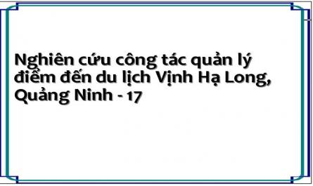 Nghiên cứu công tác quản lý điểm đến du lịch Vịnh Hạ Long, Quảng Ninh - 17