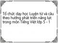 Tổ chức dạy học Luyện từ và câu theo hướng phát triển năng lực trong môn Tiếng Việt lớp 5