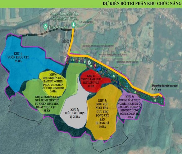 Hình 3 34 Phân khu chức năng dự kiến của CCRR Khu vực khoanh nuôi và được bảo 1