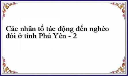 Các nhân tố tác động đến nghèo đói ở tỉnh Phú Yên - 2