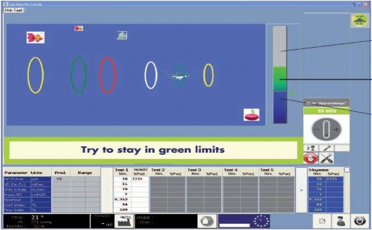 Hình 2 4 Màn hình chỉ thị lưu lượng thở ra trong quá trình đo Nguồn Tài liệu 4