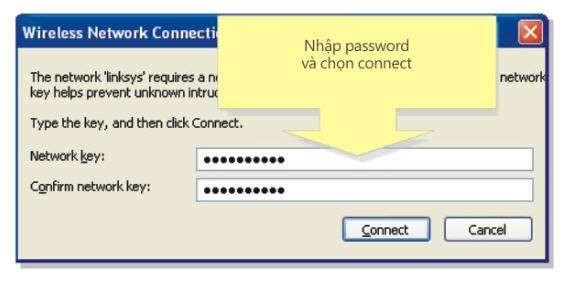 Lưu ý Biểu tượng Wireless Network Connection tại góc phải – bên dưới màn hình 18