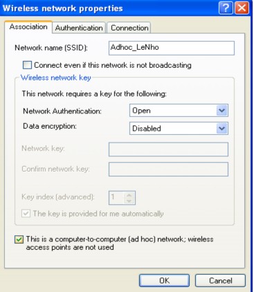 Bước 4 Trở lại tab Wireless Networks kích chuột vào Adhoc LeNho vừa tạo sau đó 7