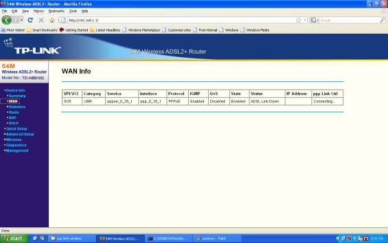 Bước 3 Statics – Lan xem thông tin về các interface của Router Bước 4 Device Info – 1