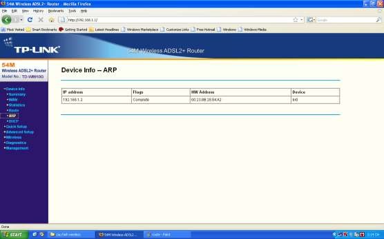Bước 5 Device Info – Route xem thông tin về bảng định tuyến Route của Wireless 3